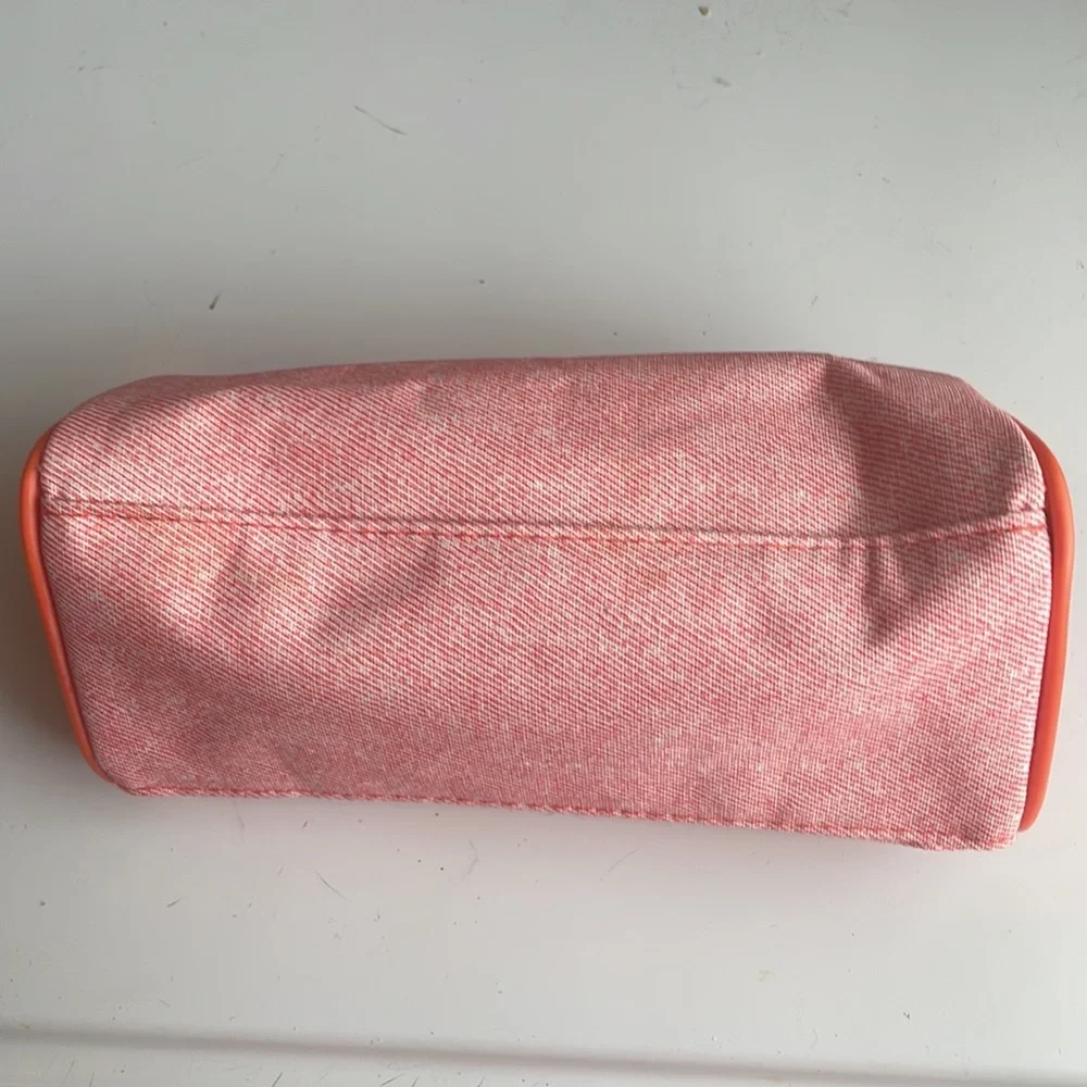 Clinique orange cosmetic bag
